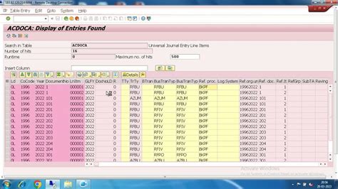 Double click on the data Source and the field is not there in selections. . How to update acdoca table